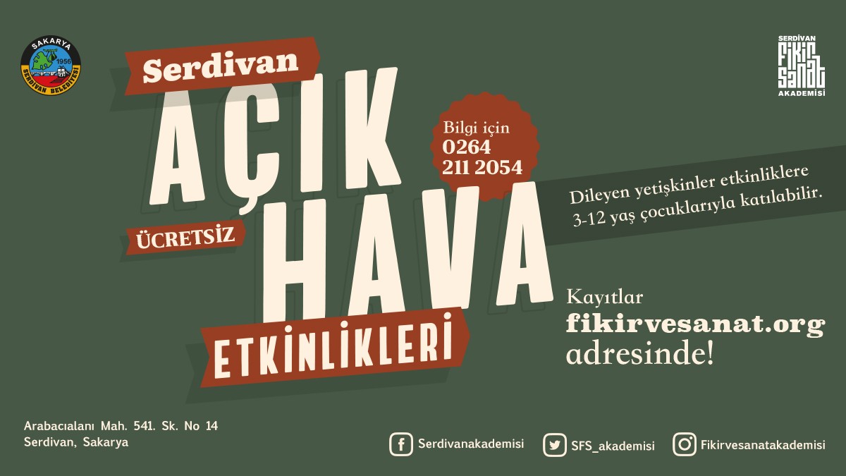 Serdivan Fikir Sanat, Etkinliklerini Açık Havaya Taşıdı